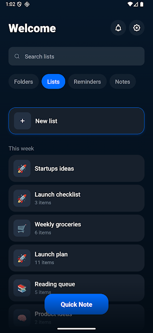 Brain Order: Tasks & Notes Screenshot 1
