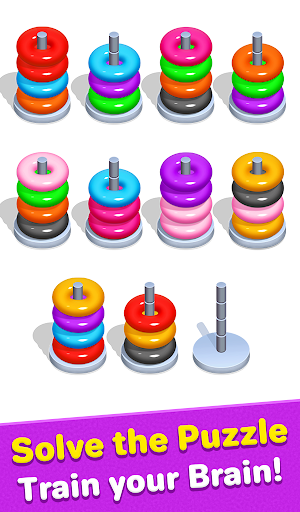 Color Hoop Sort - Sort it Puzzle - Hoop Stack Screenshot 2