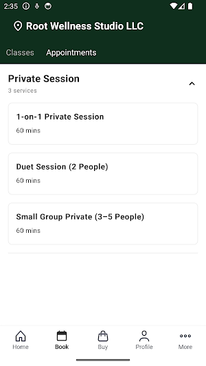 Root Wellness Studio Screenshot 1