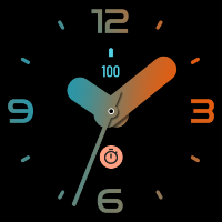Huge Blue Orange Watch Face