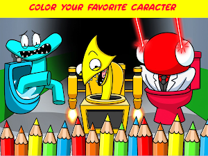 Red rainbow Friend Coloring 3 Screenshot 3
