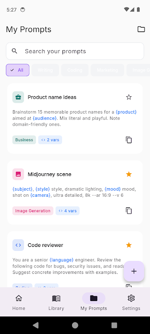 PromptVault: AI Prompt Manager Screenshot 2