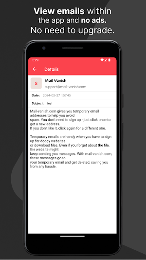 Mail Vanish - Temporary Email Screenshot 2