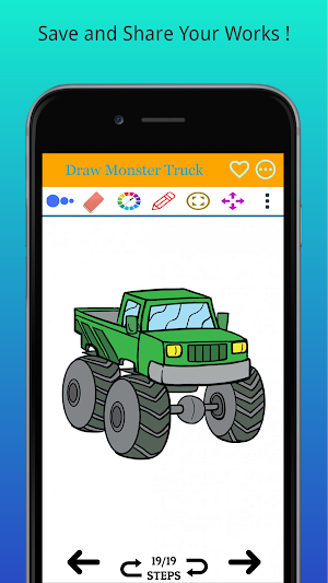 How to Draw Monster Trucks Step by Step Screenshot 2