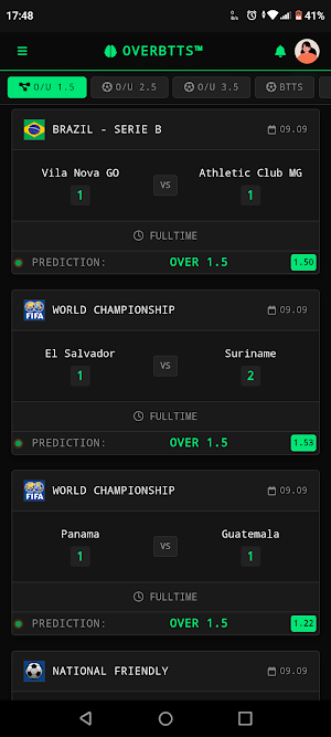 OVERBTTS - Goals Predictions Screenshot 1