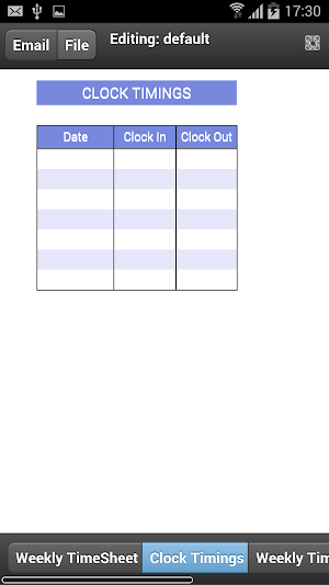 Employee Timecard Screenshot 2