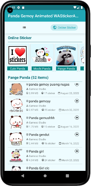 Panda Gemoy Animated WASticker Screenshot 0