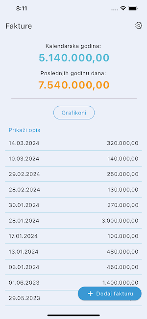 Moj Paušal Screenshot 2