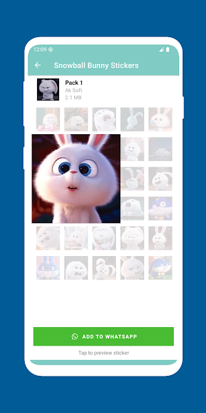 Snowball Bunny Stickers Screenshot 3