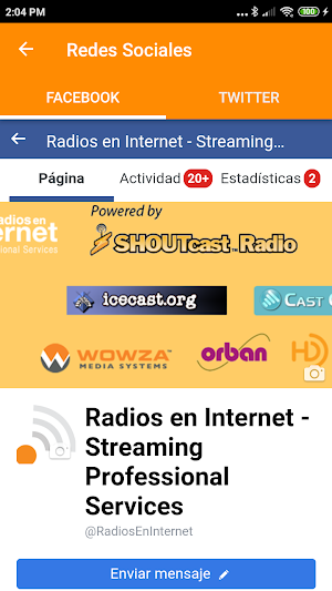 Radios en Internet Streaming Professional Services Screenshot 2