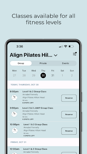 The Align Pilates App Screenshot 2