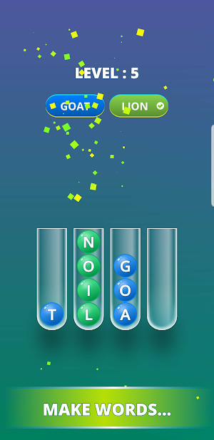 WORD TUBE : SORT PUZZLE Screenshot 1