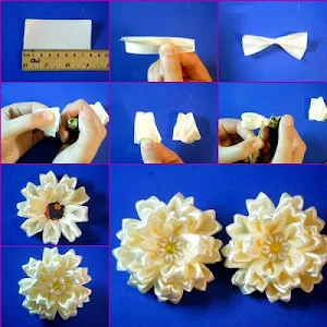 Ribbon Flower Tutorial Screenshot 2