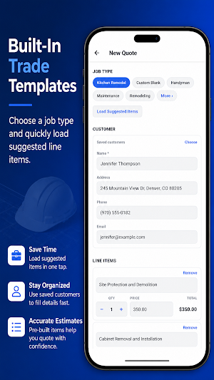 Contractor Estimate & Quote Screenshot 1