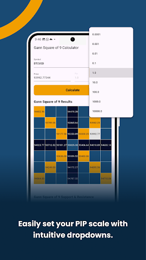 Gann Square of 9 Calculator Screenshot 3