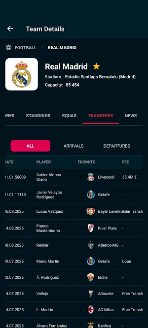 LiveScores Screenshot 1