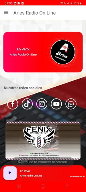 Aries Radio On Line Screenshot 1