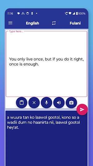 Fulani English Translator Screenshot 2