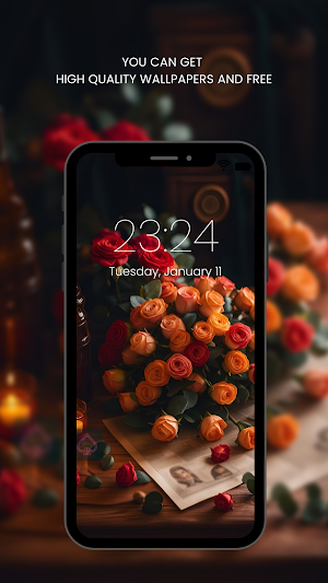 Red Rose Wallpapers Flowers Screenshot 3