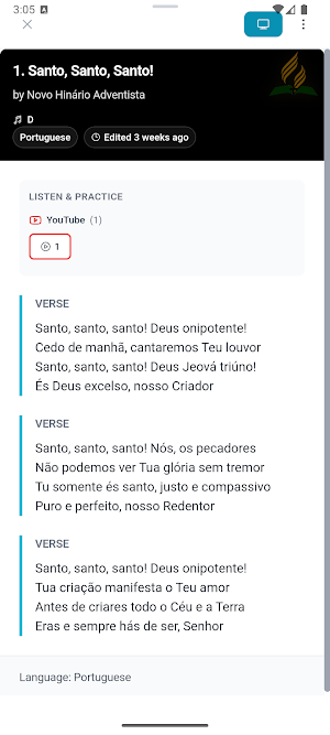 Novo Hinário Adventista - SDA Screenshot 2