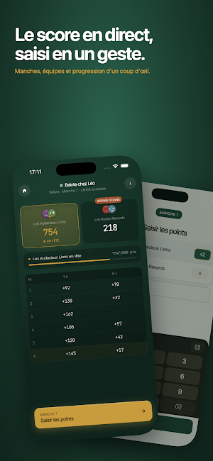 Scores App - feuille de score Screenshot 2