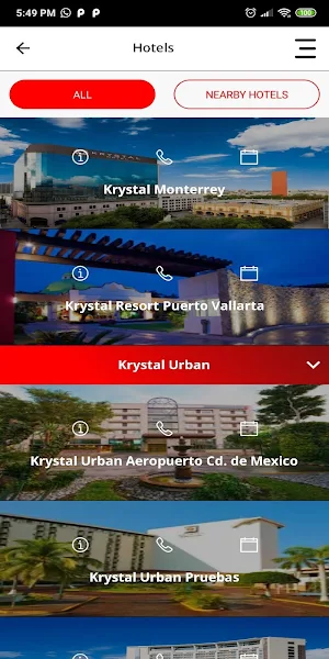 Krystal Hotels & Resorts Screenshot 2