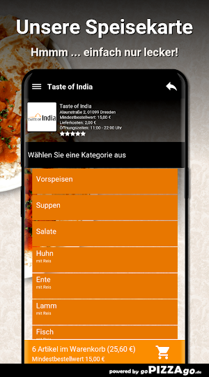 Taste of India Dresden Screenshot 3