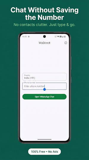 WaDirect – WA Without Saving Screenshot 0