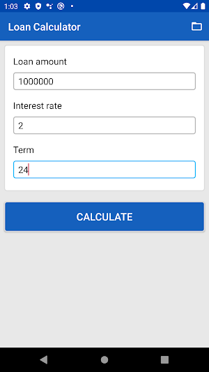 Loan Calculator Screenshot 1