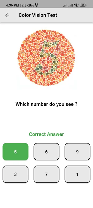 Color Blind Test Screenshot 2
