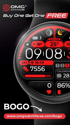 Digital Watch Face - OMG 376 Screenshot 3