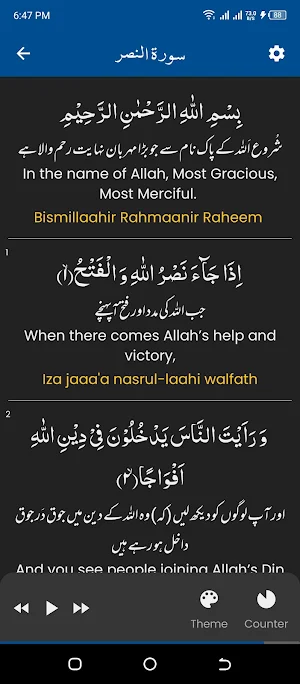 Surah Nasar (سورة النصر) Screenshot 1
