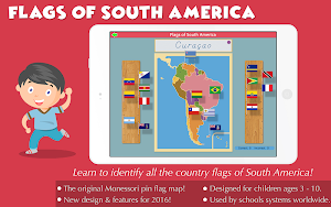 Flags of South America - Montessori Geography Screenshot 0