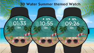 3D Water Summer WatchFace Screenshot 3