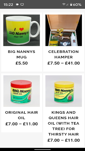 Hair Products from BIG Nanny's Screenshot 1