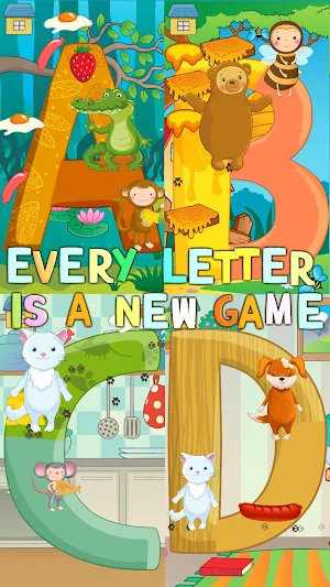 A-Z Alphabet kids games for girls, boys FREE ABC Screenshot 0