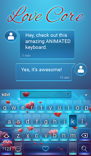 Love Core Animated Keyboard +  Screenshot 2