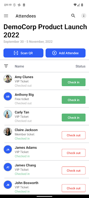 Hopin Organizer Screenshot 1