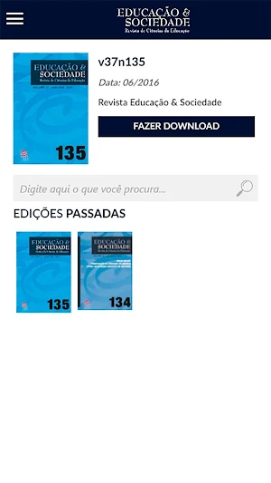 Revista Educação & Sociedade Screenshot 1