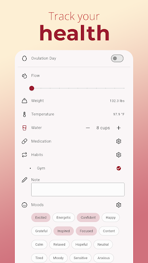 Flow Glow - Period Tracker Screenshot 3
