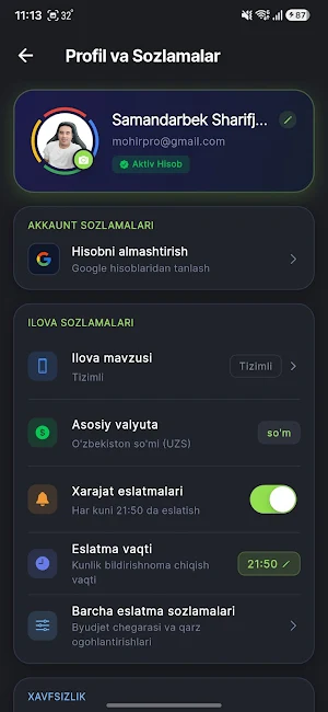 Finora: Hisobchi, kirim-chiqim Screenshot 3