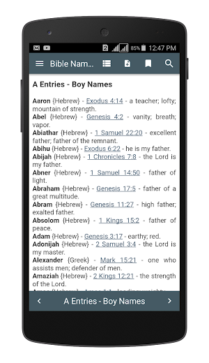 Bible Names with Reference Screenshot 1