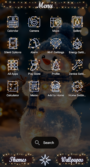 Twinkling Snowman Theme +HOME Screenshot 1