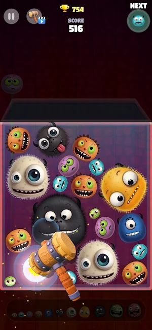 Monster Suika Merge game fun Screenshot 1