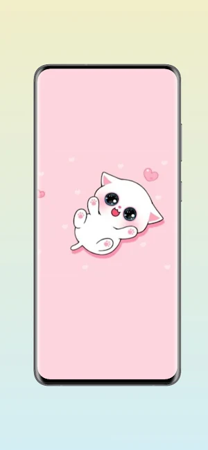 Cute Kawaii Cat Live Wallpaper Screenshot 1
