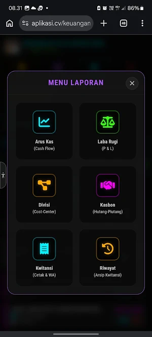 Admin Keuangan Screenshot 2