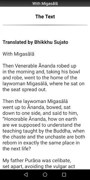 With Migasala Sutta - Buddhism Screenshot 1