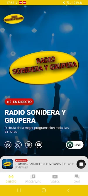 Radio Sonidera y Grupera Screenshot 1