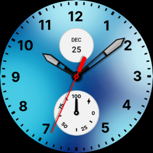 Elegant Ice Blue Watch Face Screenshot 3