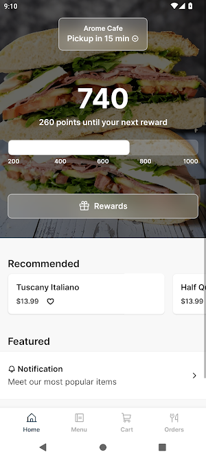 Arome Cafe Screenshot 0
